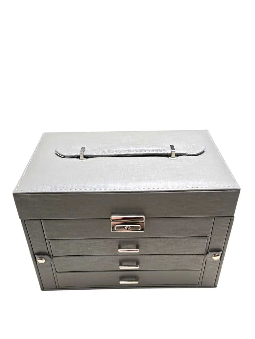 Gray Jewelry Organizer Box with Mirror - Brand Unspecified